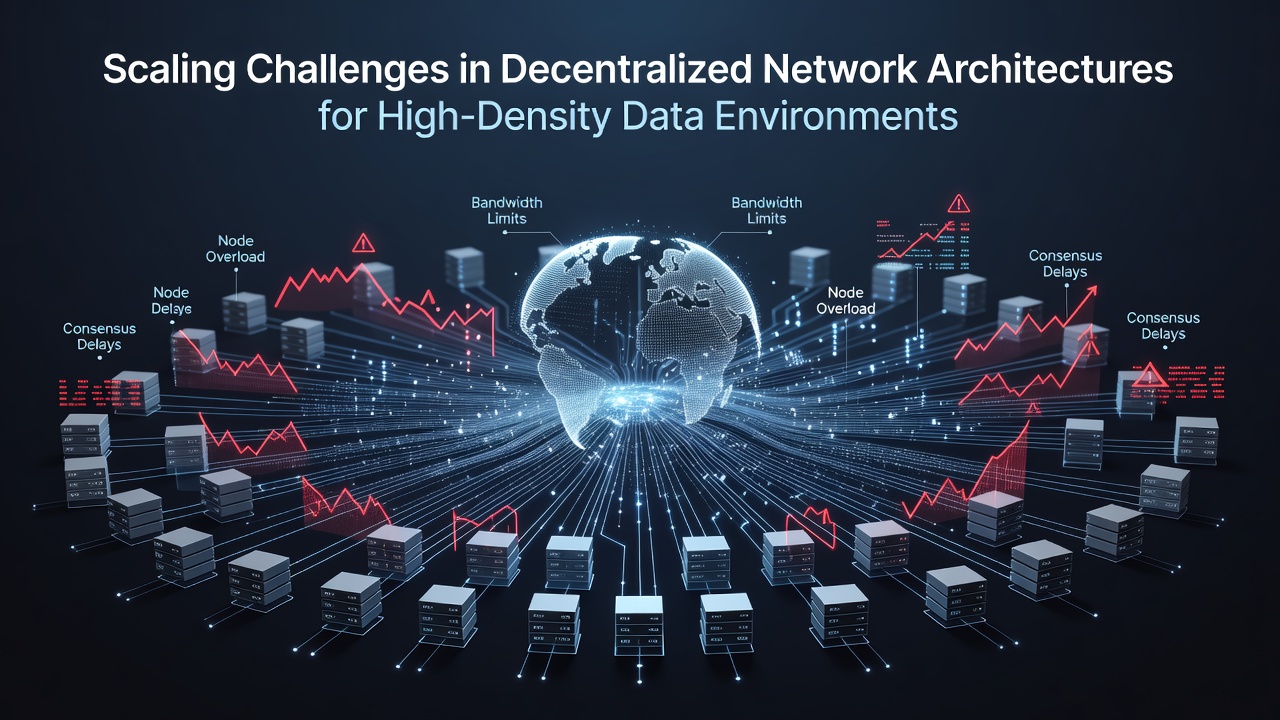 Scaling Challenges in Decentralized Network Architectures for High-Density Data Environments